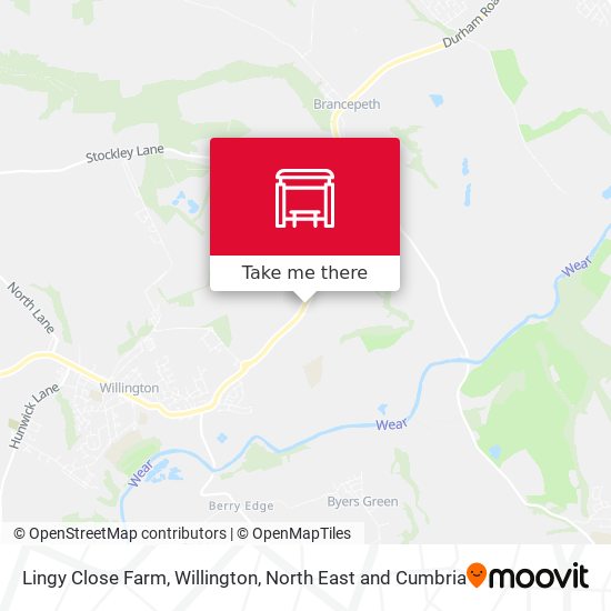 Lingy Close Farm, Willington map