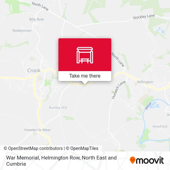 War Memorial, Helmington Row map