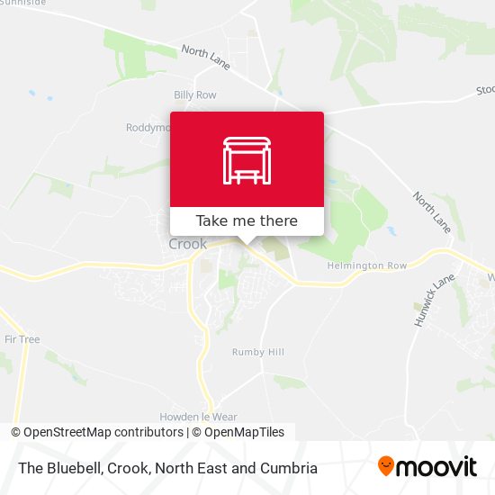 The Bluebell, Crook map