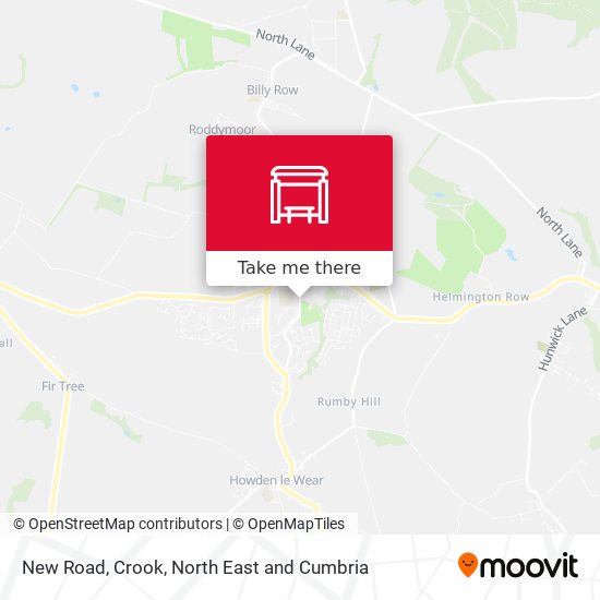 New Road, Crook map
