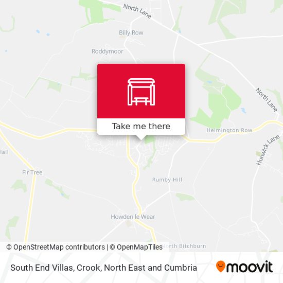 South End Villas, Crook map