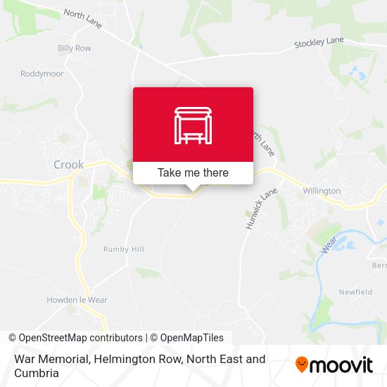 War Memorial, Helmington Row map