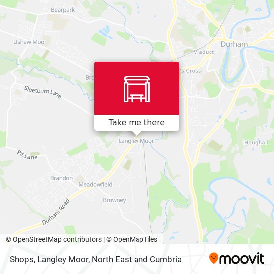Shops, Langley Moor map