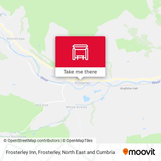 Frosterley Inn, Frosterley map