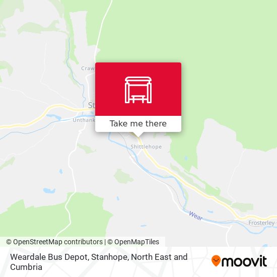 Weardale Bus Depot, Stanhope map