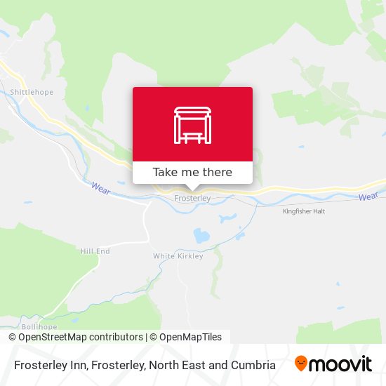 Frosterley Inn, Frosterley map