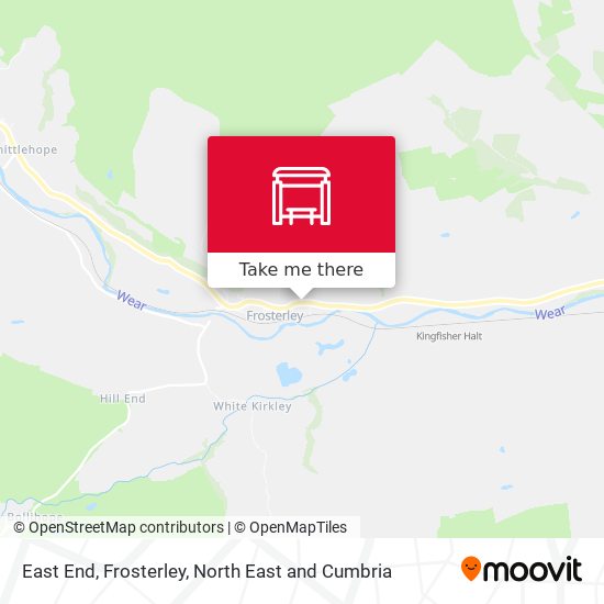 East End, Frosterley map