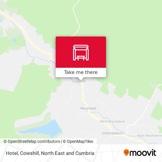 Hotel, Cowshill map