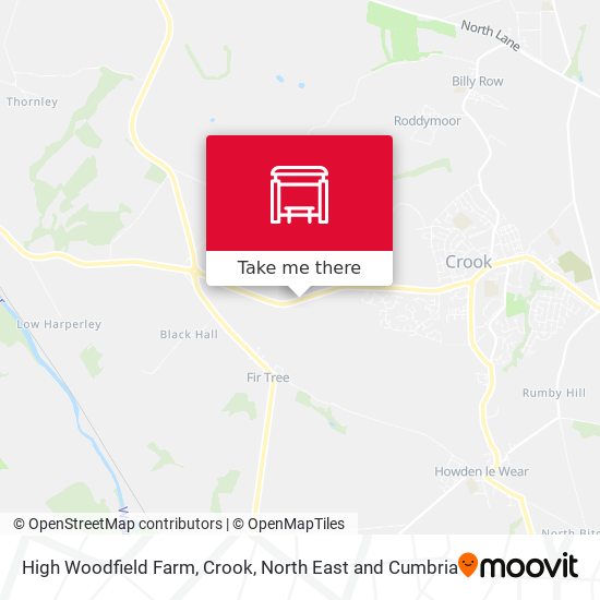 High Woodfield Farm, Crook map