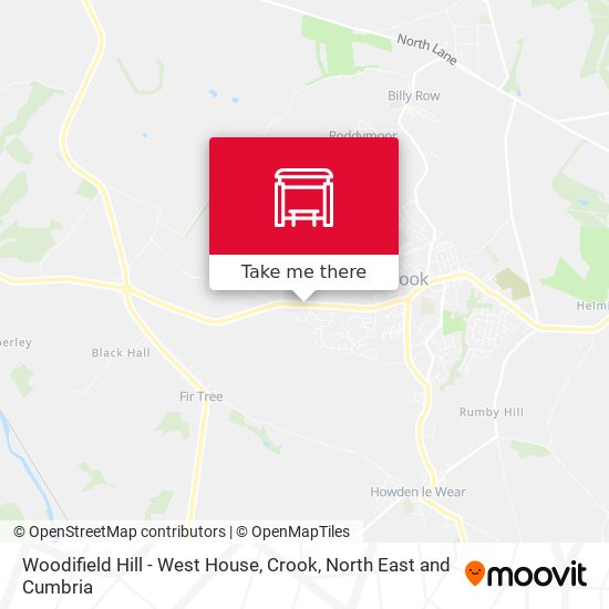 Woodifield Hill - West House, Crook map