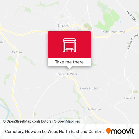 Cemetery, Howden Le Wear map