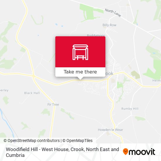 Woodifield Hill - West House, Crook map