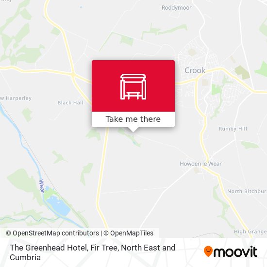 The Greenhead Hotel, Fir Tree map
