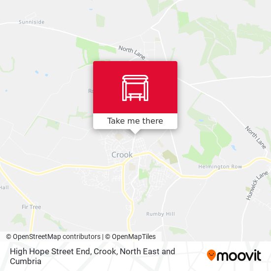 High Hope Street End, Crook map