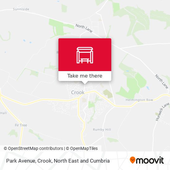 Park Avenue, Crook map