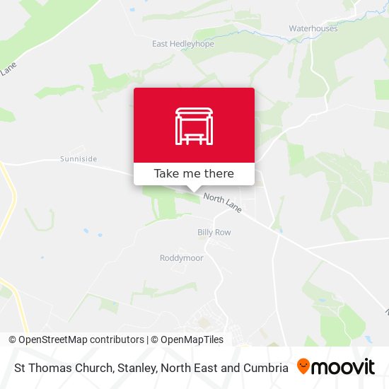 St Thomas Church, Stanley map