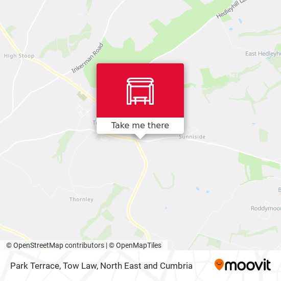 Park Terrace, Tow Law map