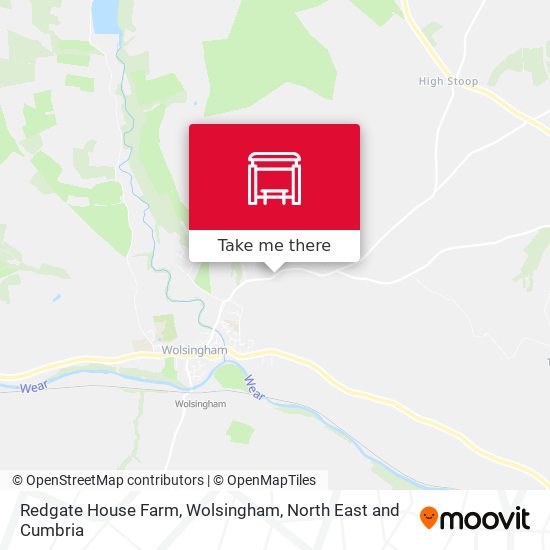 Redgate House Farm, Wolsingham map