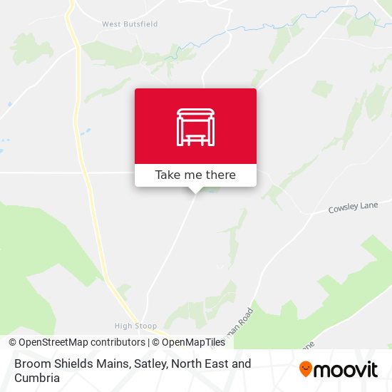 Broom Shields Mains, Satley map