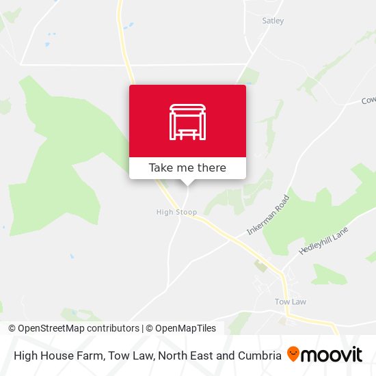 High House Farm, Tow Law map