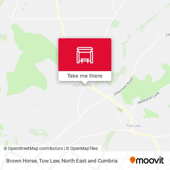 Brown Horse, Tow Law map