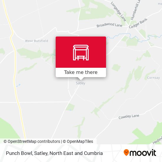 Punch Bowl, Satley map