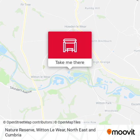 Nature Reserve, Witton Le Wear map