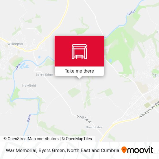 War Memorial, Byers Green map