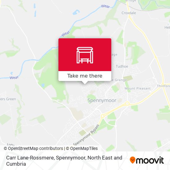 Carr Lane-Rossmere, Spennymoor map