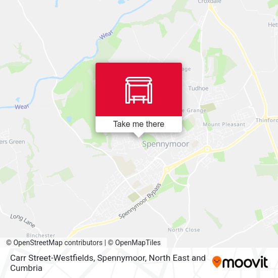 Carr Street-Westfields, Spennymoor map