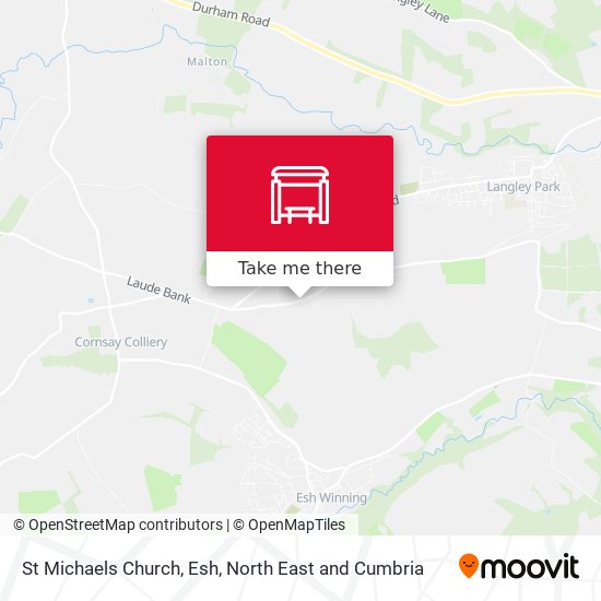 St Michaels Church, Esh map