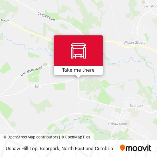 Ushaw Hill Top, Bearpark map