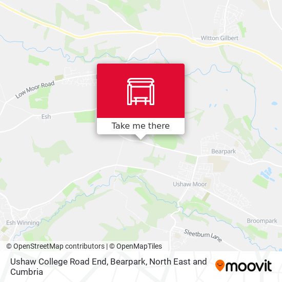 Ushaw College Road End, Bearpark map