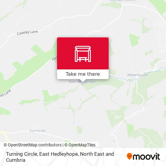 Turning Circle, East Hedleyhope map