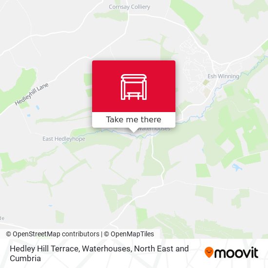 Hedley Hill Terrace, Waterhouses map