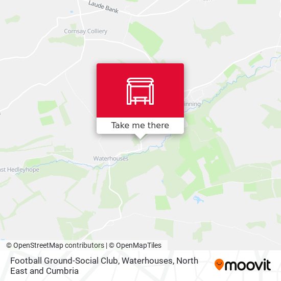 Football Ground-Social Club, Waterhouses map