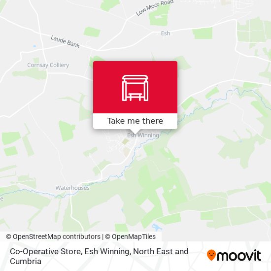 Co-Operative Store, Esh Winning map