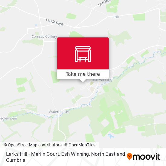 Larks Hill - Merlin Court, Esh Winning map