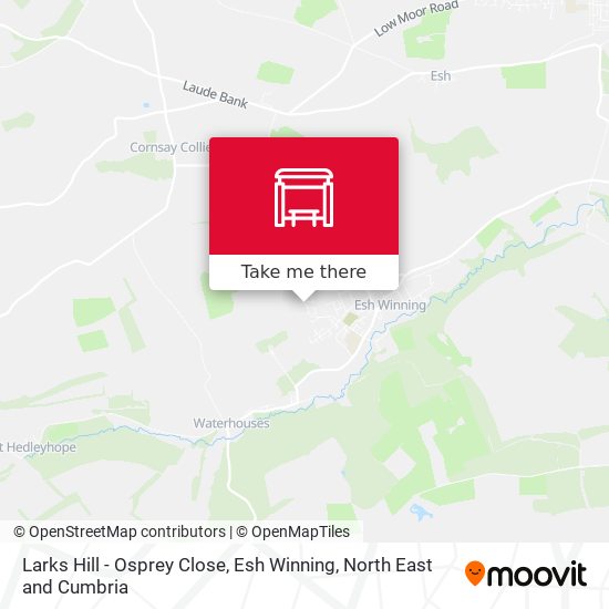 Larks Hill - Osprey Close, Esh Winning map