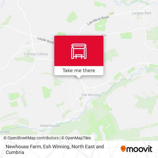Newhouse Farm, Esh Winning map