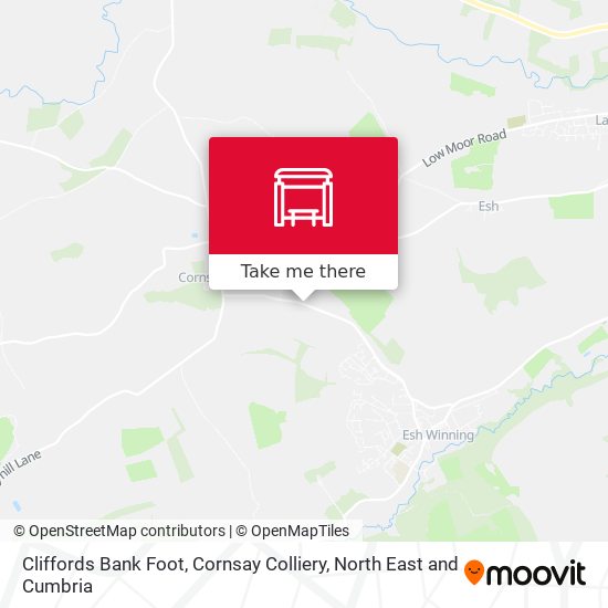 Cliffords Bank Foot, Cornsay Colliery map