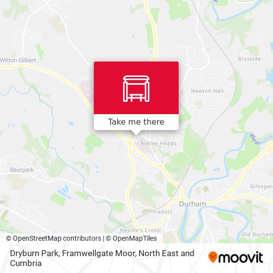 Dryburn Park, Framwellgate Moor map