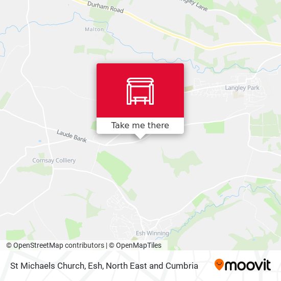 St Michaels Church, Esh map