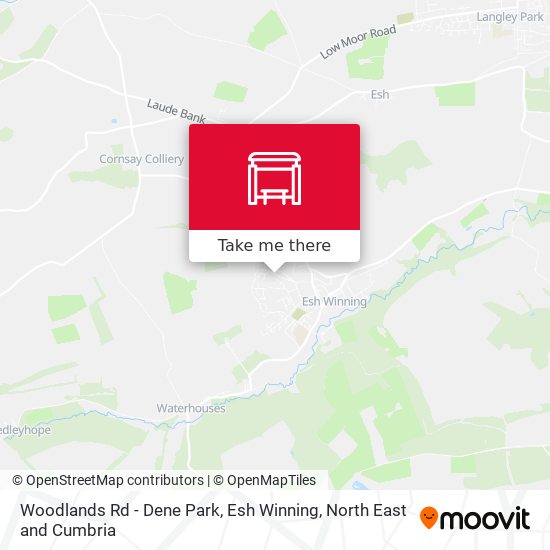Woodlands Rd - Dene Park, Esh Winning map