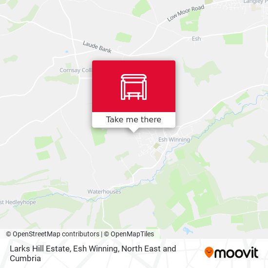 Larks Hill Estate, Esh Winning map