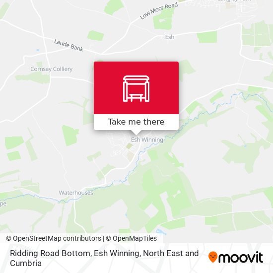 Ridding Road Bottom, Esh Winning map