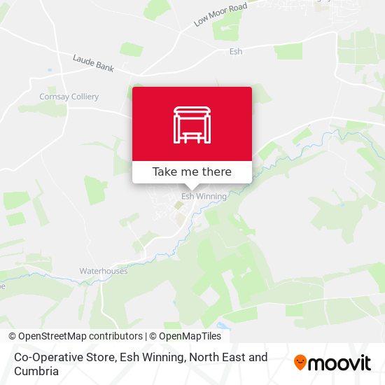 Co-Operative Store, Esh Winning map