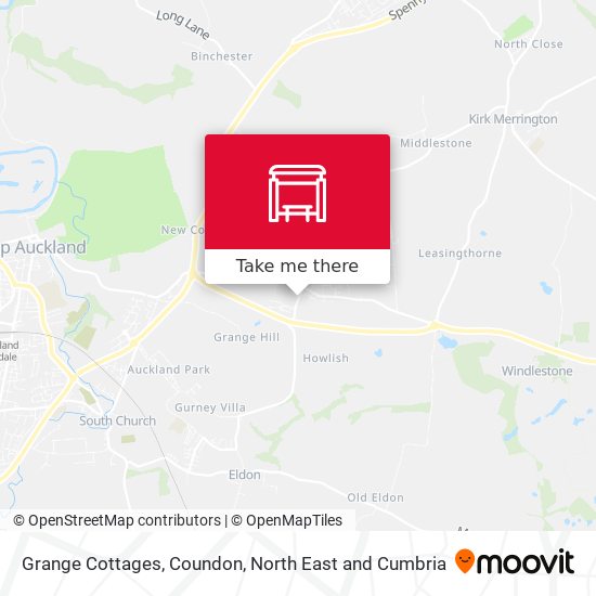 Grange Cottages, Coundon map