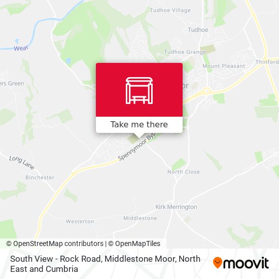 South View - Rock Road, Middlestone Moor map