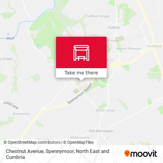 Chestnut Avenue, Spennymoor map